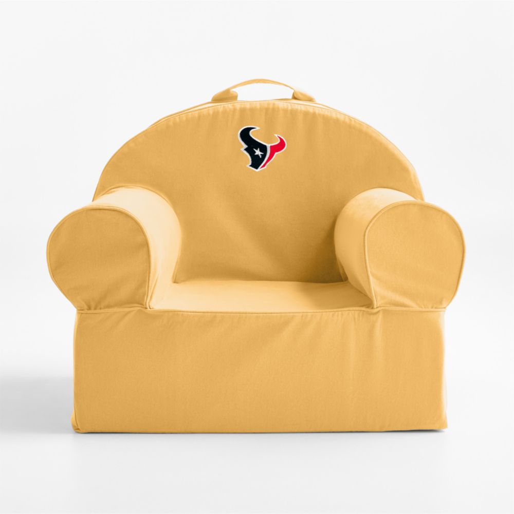 NFL Houston Texans Large Savannah Yellow Organic Cotton Kids Lounge Nod Chair