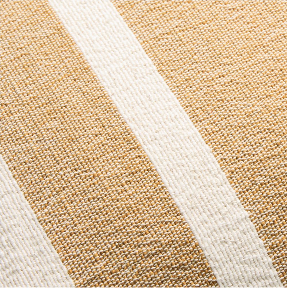 Alternative view of Charlie Colorblock 22"x15" Marzipan Gold Throw Pillow