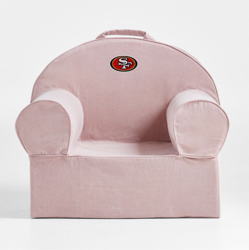 NFL San Francisco 49ers Large Lilac Mauve Organic Cotton Kids Lounge Nod Chair