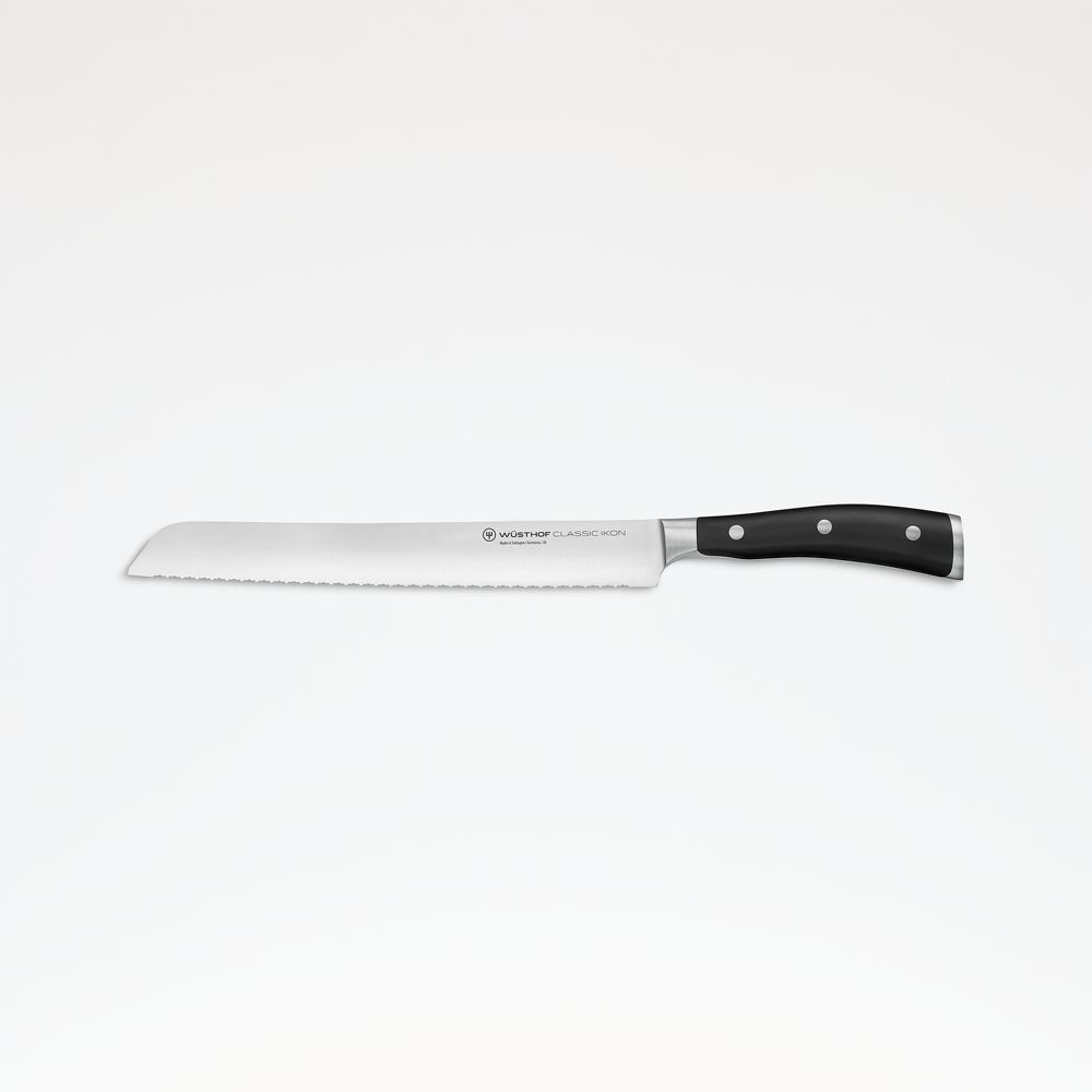 Wusthof Classic Ikon Black 9" Double Serrated Bread Knife