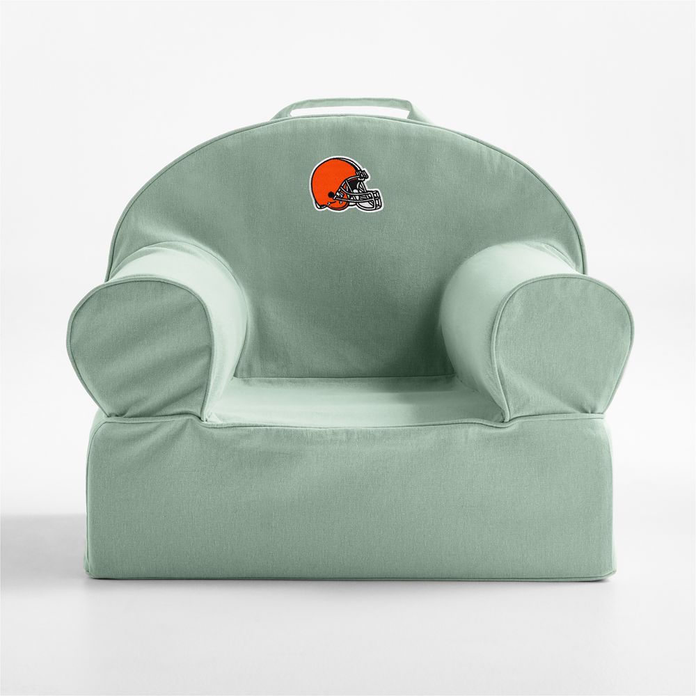 NFL Cleveland Browns Small Volta Teal Organic Cotton Kids Lounge Nod Chair
