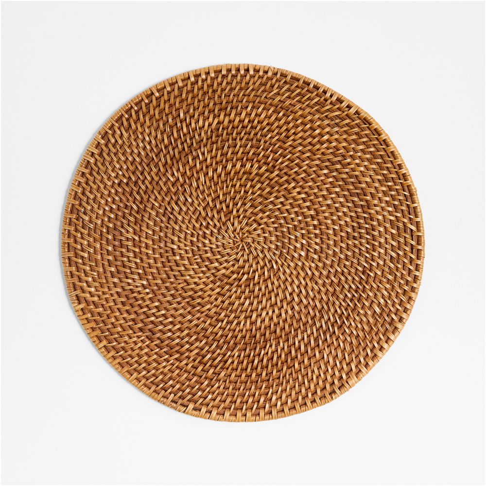 Artesia Round Rattan Honey Placemat