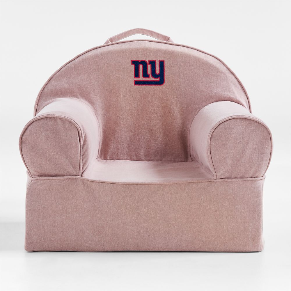 NFL New York Giants Small Lilac Mauve Organic Cotton Kids Lounge Nod Chair