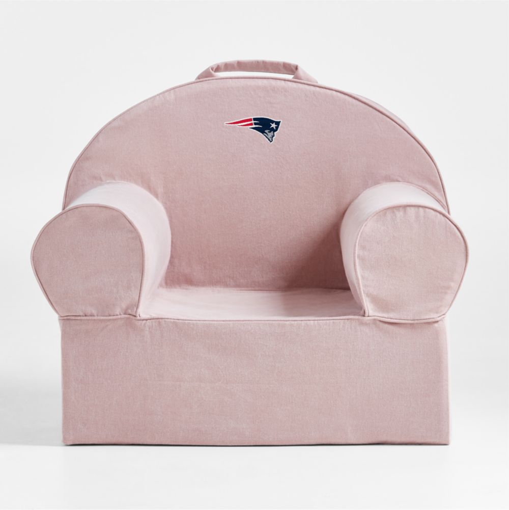 NFL New England Patriots Large Lilac Mauve Organic Cotton Kids Lounge Nod Chair