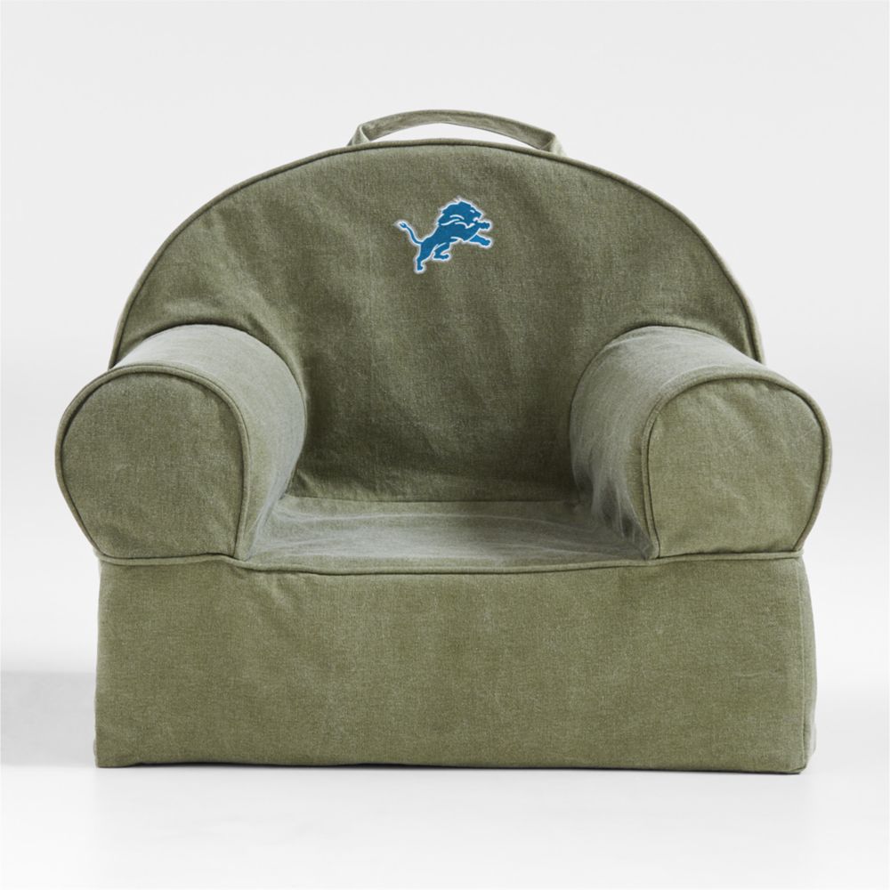 NFL Detroit Lions Small Cyprus Green Organic Cotton Kids Lounge Nod Chair