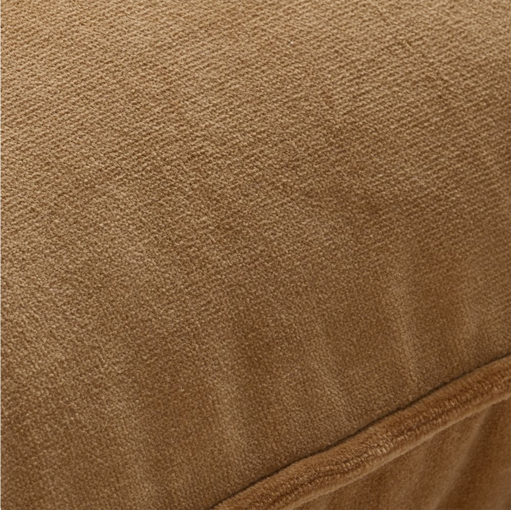 Soft Focus Organic Cotton Velvet 20"x20" Chestnut Brown Throw Pillow by Laura Harrier and Tiffany Howell- Image 2