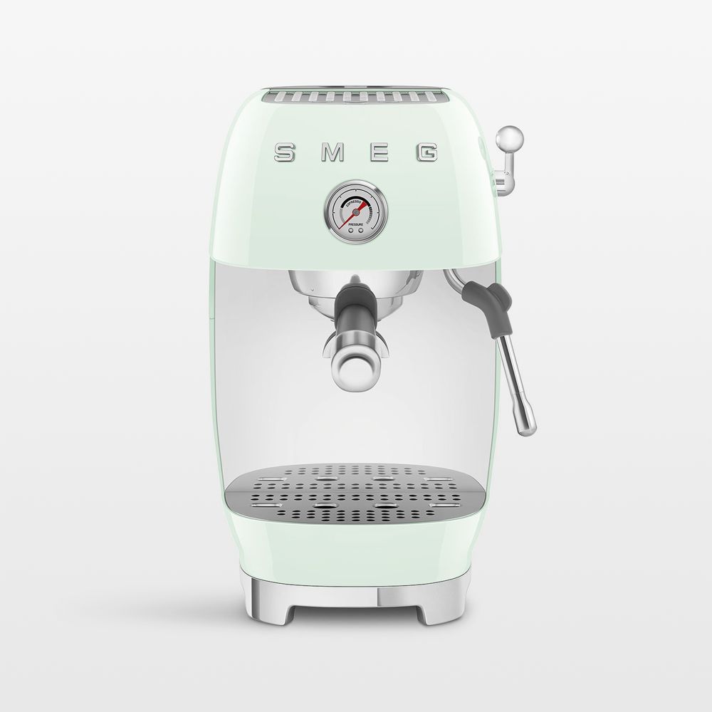 SMEG Green Retro Manual Espresso Machine with Cold Brew