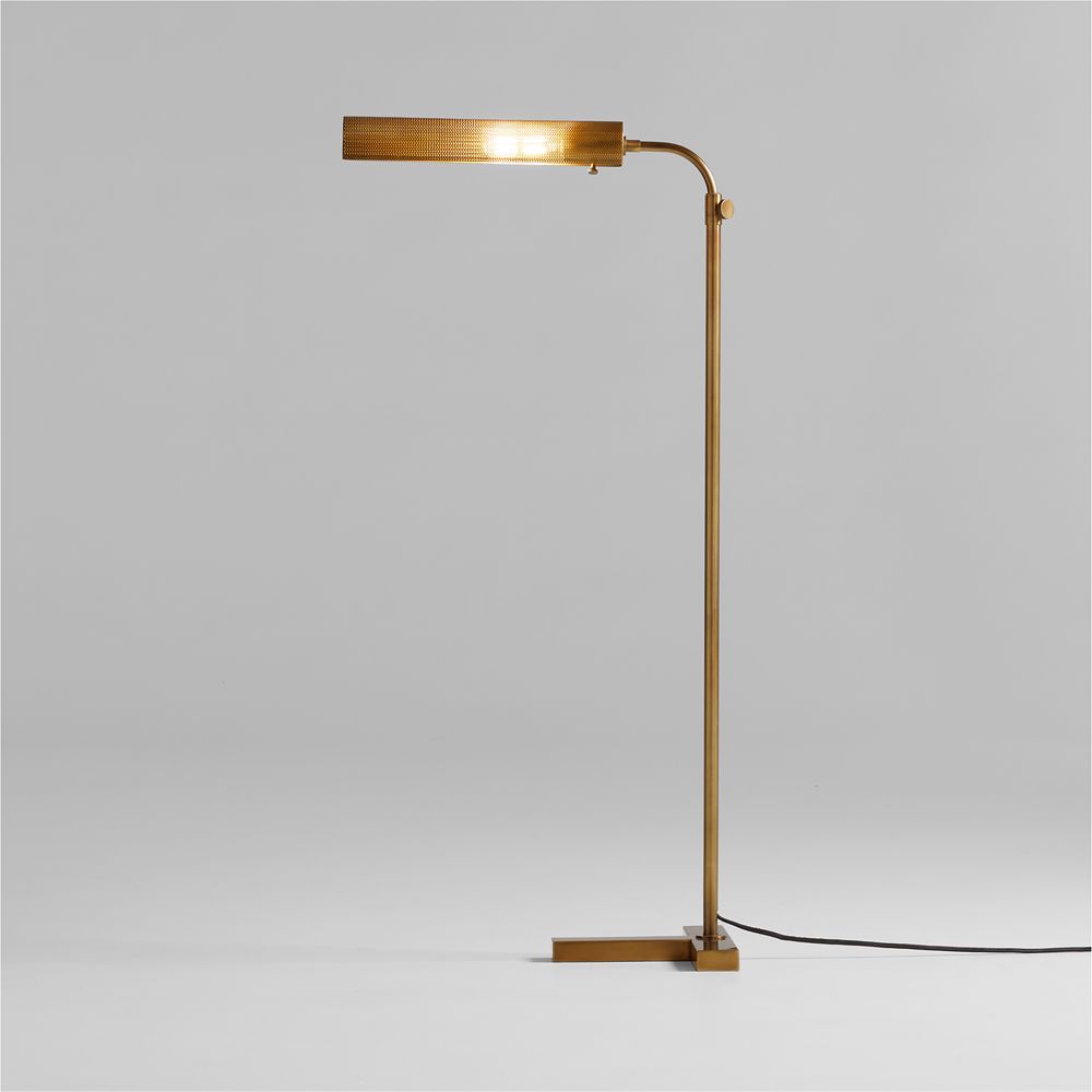 Fleming Antique Brass Floor Lamp 48"