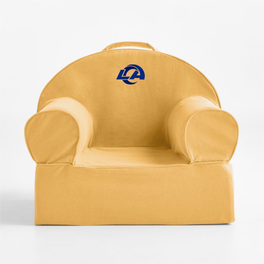 NFL Los Angeles Rams Small Savannah Yellow Organic Cotton Kids Lounge Nod Chair