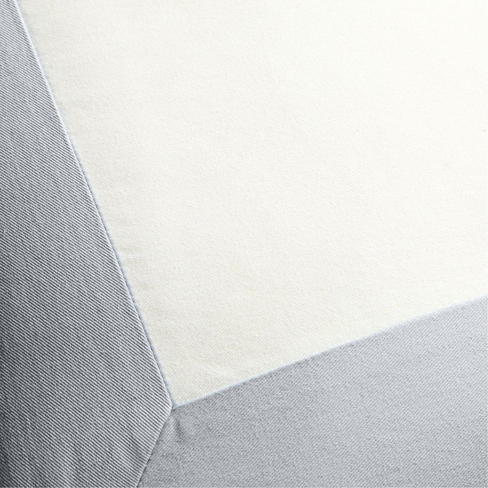 Legacy Border Organic Cotton Monogrammable 20"x20" Sky Blue Throw Pillow- Image 2