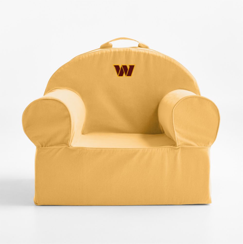 NFL Washington Commanders Large Savannah Yellow Organic Cotton Kids Lounge Nod Chair