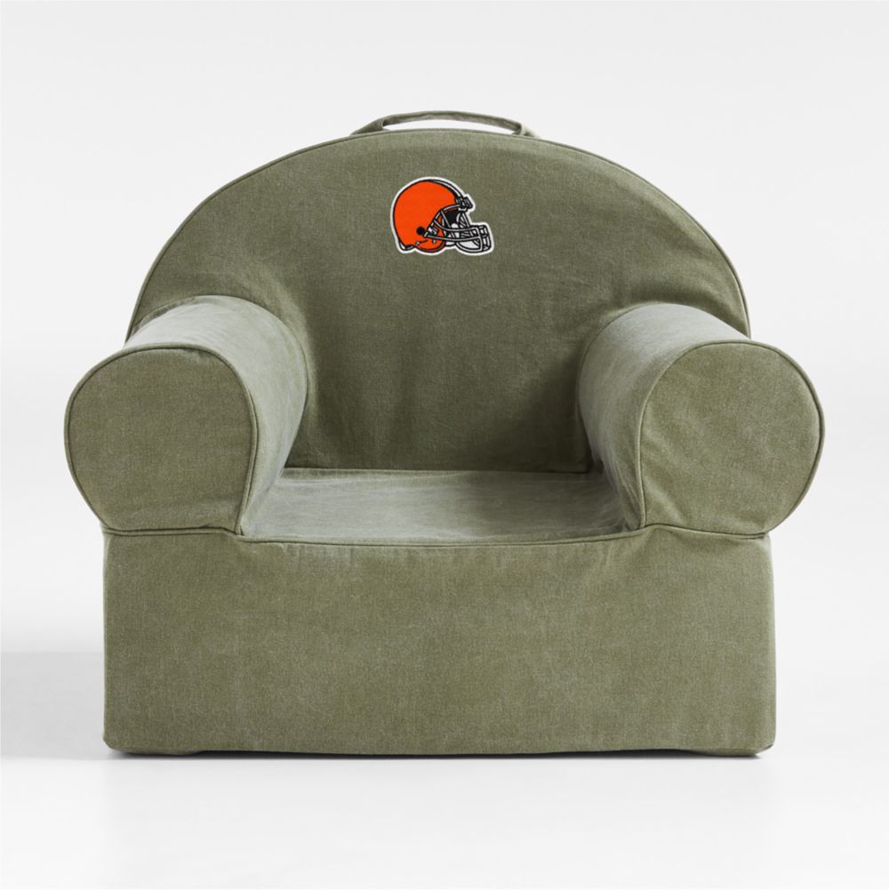 NFL Cleveland Browns Large Cyprus Green Organic Cotton Kids Lounge Nod Chair