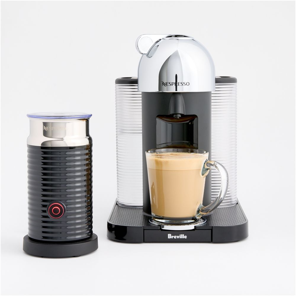 Nespresso by Breville Vertuo Coffee and Espresso Machine with Aeroccino Frother in Chrome