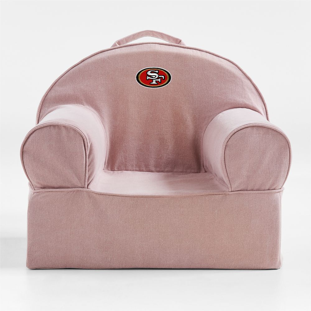 NFL San Francisco 49ers Small Lilac Mauve Organic Cotton Kids Lounge Nod Chair