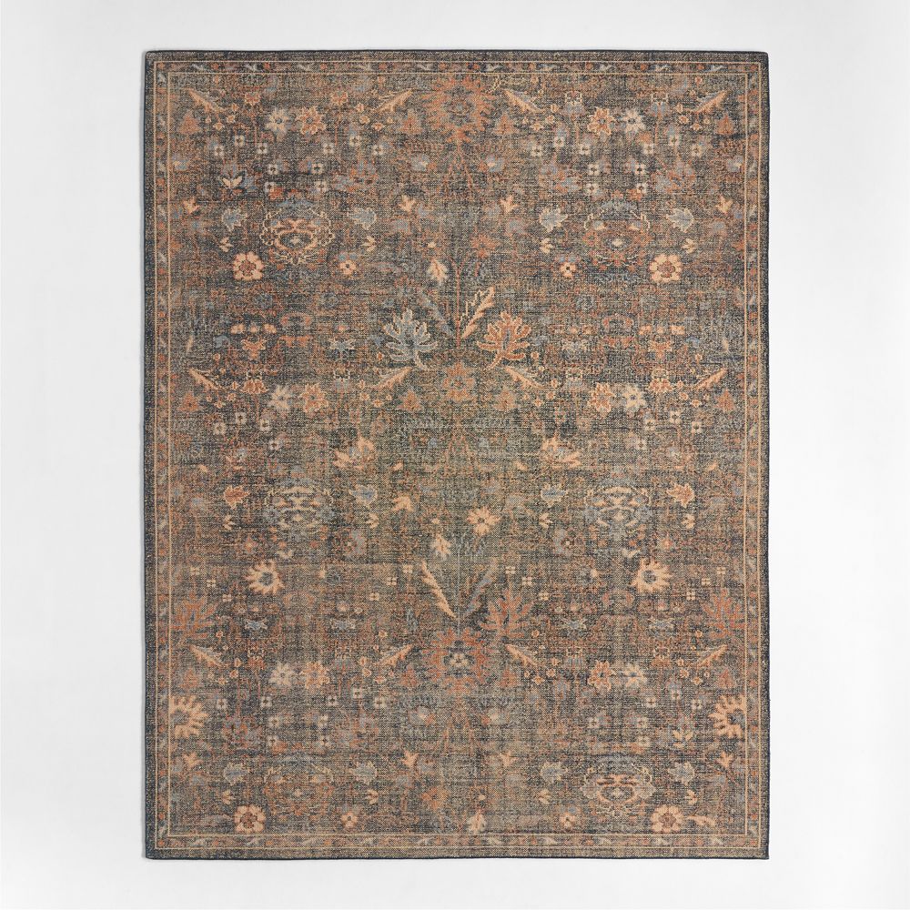 Tavira Performance Traditional Blue Handknotted Area Rug