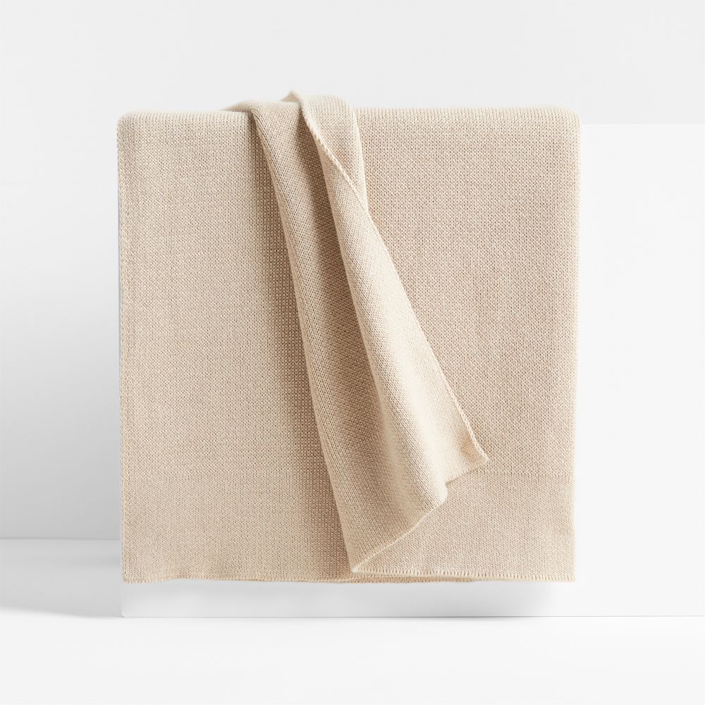 Calda Chantilly 70"x55" Warm Sand Beige Throw Blanket