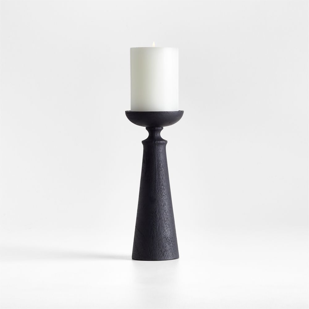 Izumo Ebonized Wood Pillar Holders