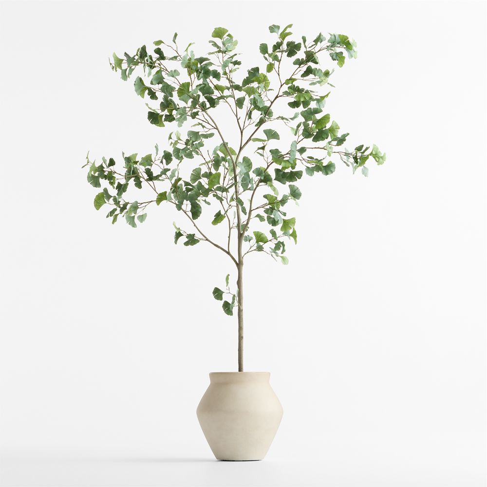 Potted Faux Ginkgo Tree 8'