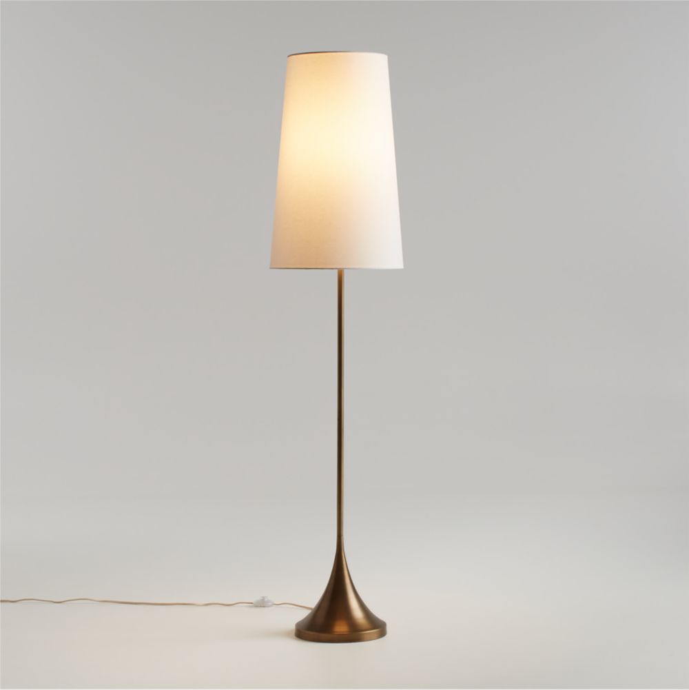 Seguin Brushed Metal Floor Lamp 67.5"