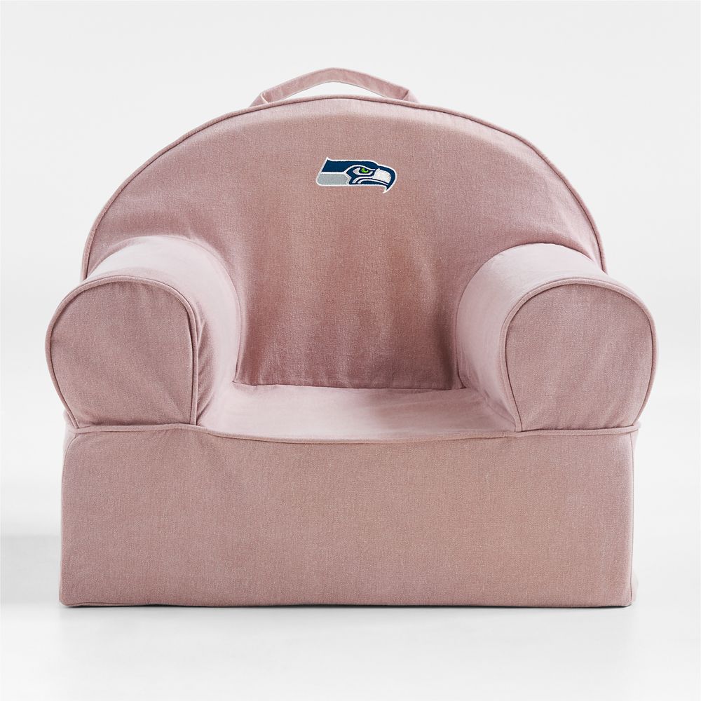 NFL Seattle Seahawks Small Lilac Mauve Organic Cotton Kids Lounge Nod Chair