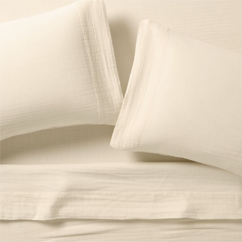 Organic Cotton Gauze Undyed Bed Sheet Set