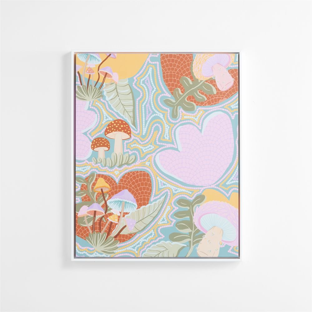 Mushroom Botanical Framed Canvas Wall Art