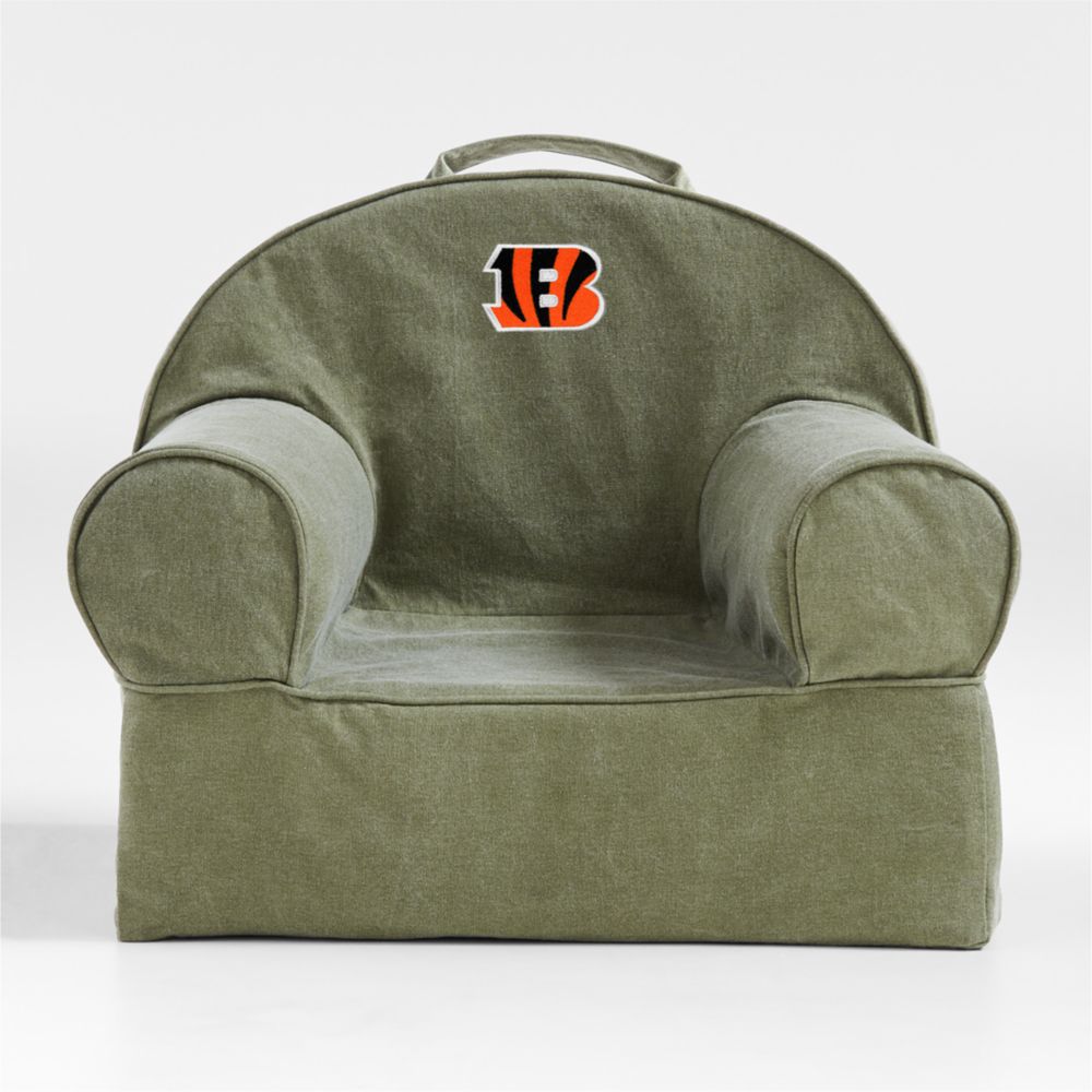 NFL Cincinnati Bengals Small Cyprus Green Organic Cotton Kids Lounge Nod Chair
