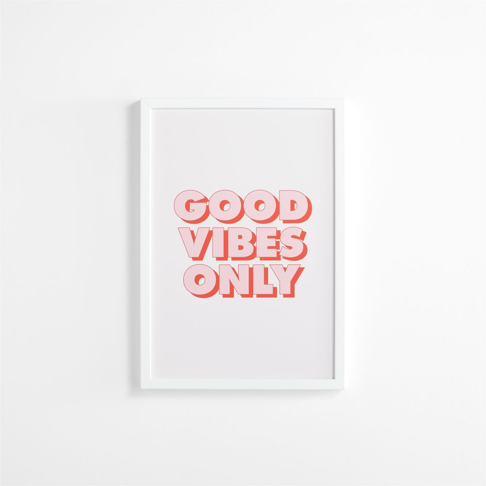 Good Vibes Only Framed Wall Art
