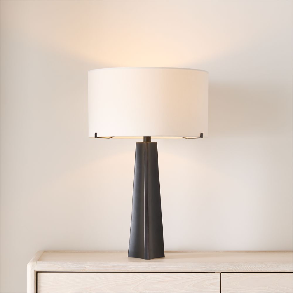 Isla Bronze Triangle Table Lamp 24"