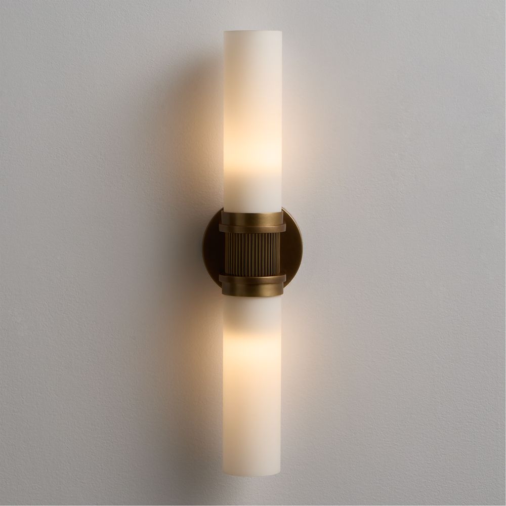 Pisa GlassTube Wall Sconce Light Set of 2