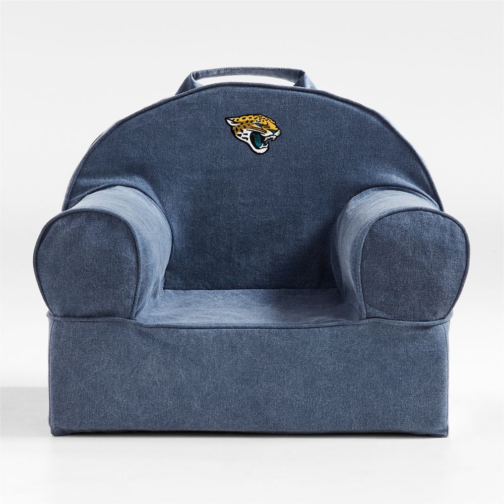NFL Jacksonville Jaguars Small Deep Indigo Organic Cotton Kids Lounge Nod Chair