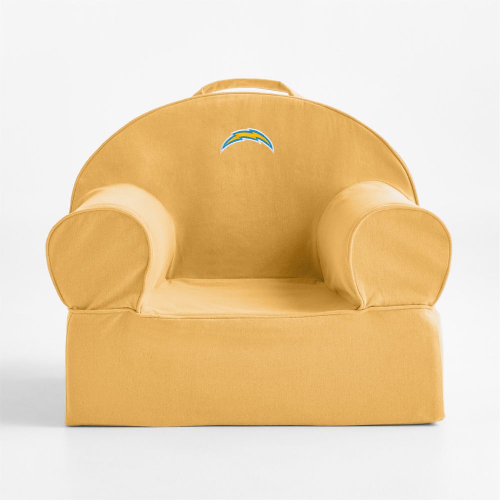 NFL Los Angeles Chargers Small Savannah Yellow Organic Cotton Kids Lounge Nod Chair