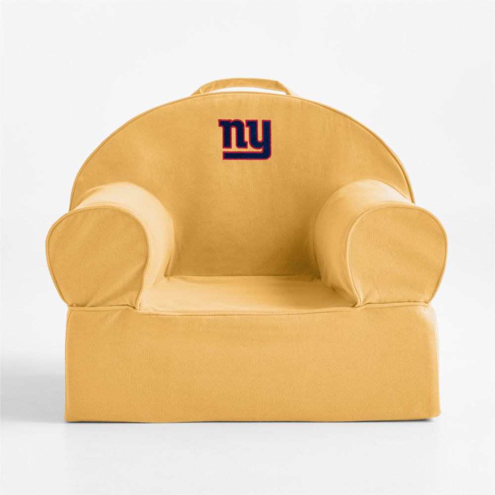 NFL New York Giants Small Savannah Yellow Organic Cotton Kids Lounge Nod Chair