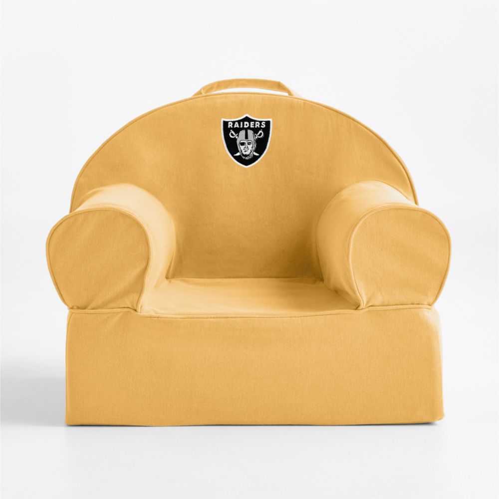NFL Las Vegas Raiders Small Savannah Yellow Organic Cotton Kids Lounge Nod Chair