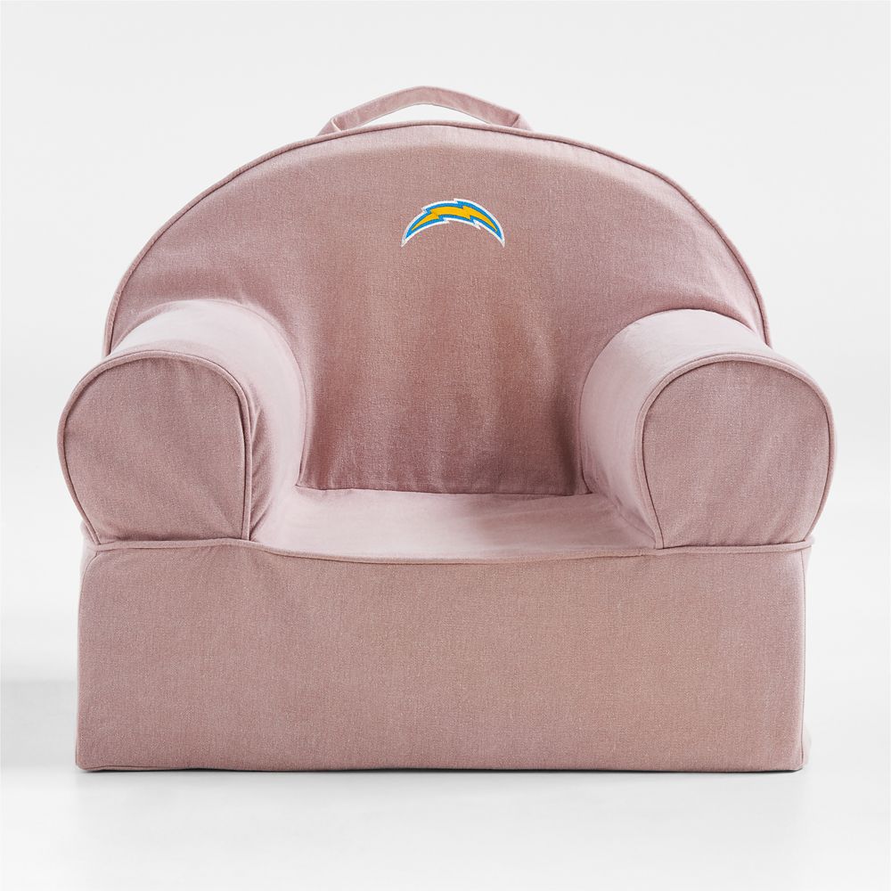 NFL Los Angeles Chargers Small Lilac Mauve Organic Cotton Kids Lounge Nod Chair