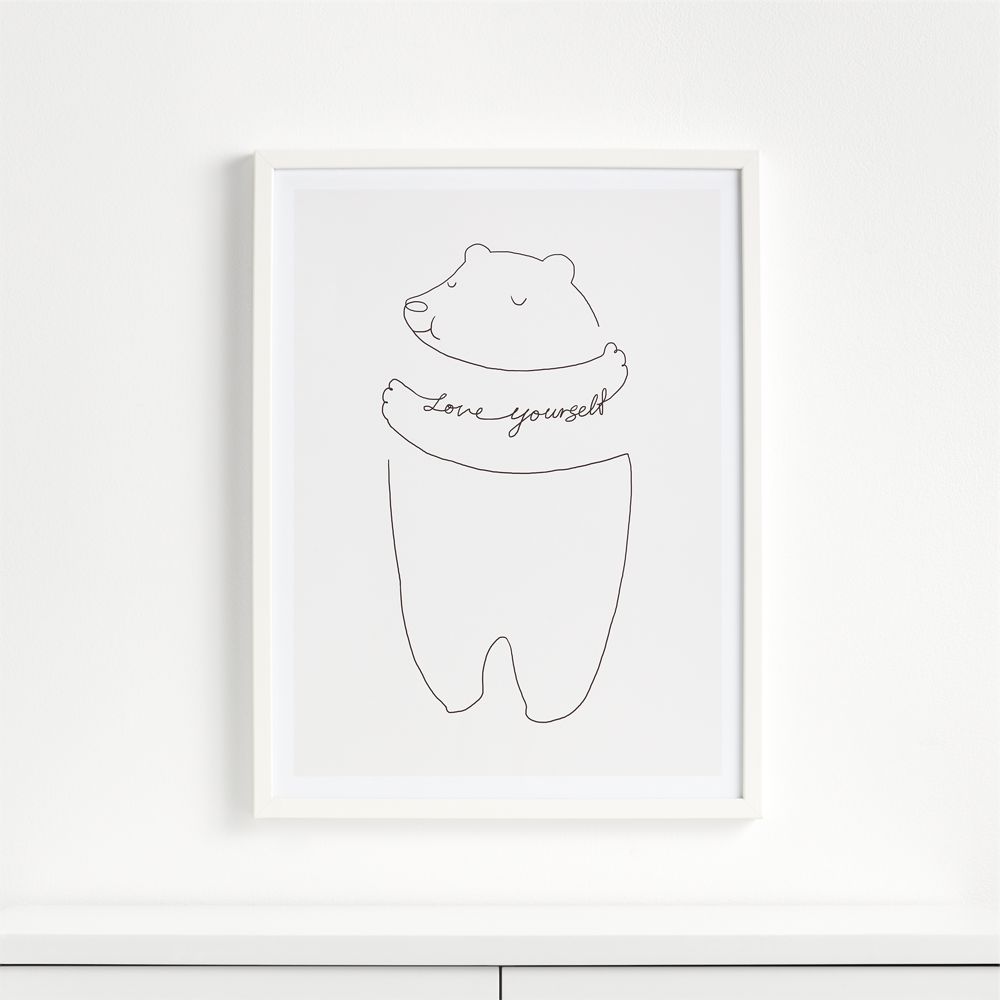 Love Yourself Bear Framed Wall Art