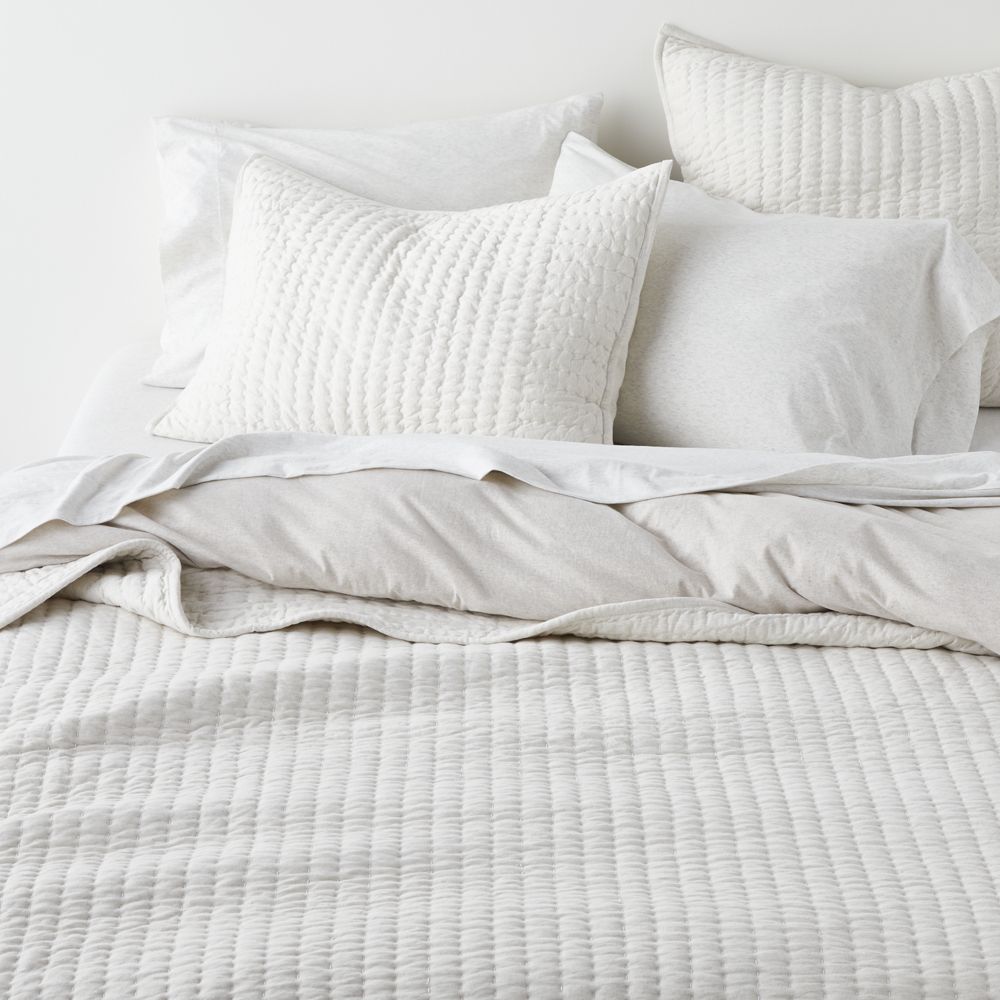 Cozysoft Organic Cotton Jersey Heathered Ivory Quilts