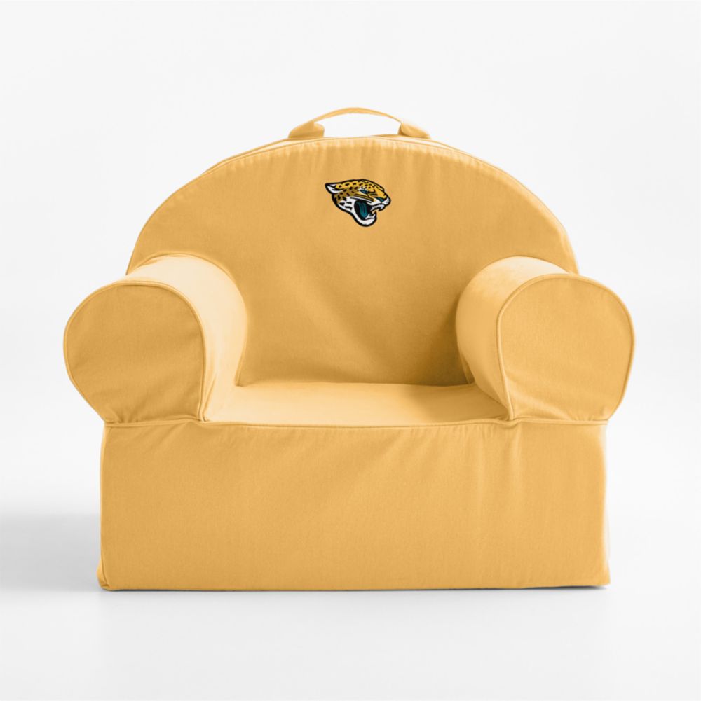 NFL Jacksonville Jaguars Large Savannah Yellow Organic Cotton Kids Lounge Nod Chair