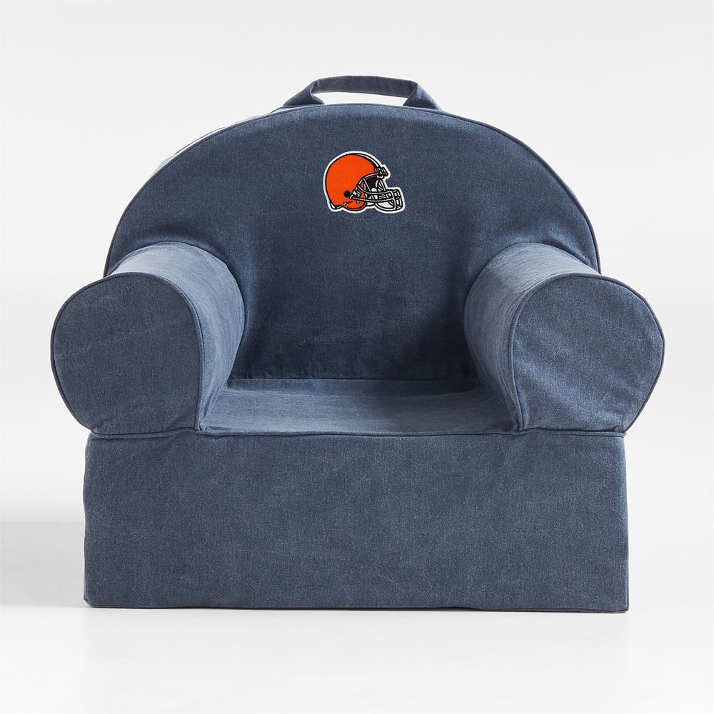 NFL Cleveland Browns Large Deep Indigo Organic Cotton Kids Lounge Nod Chair