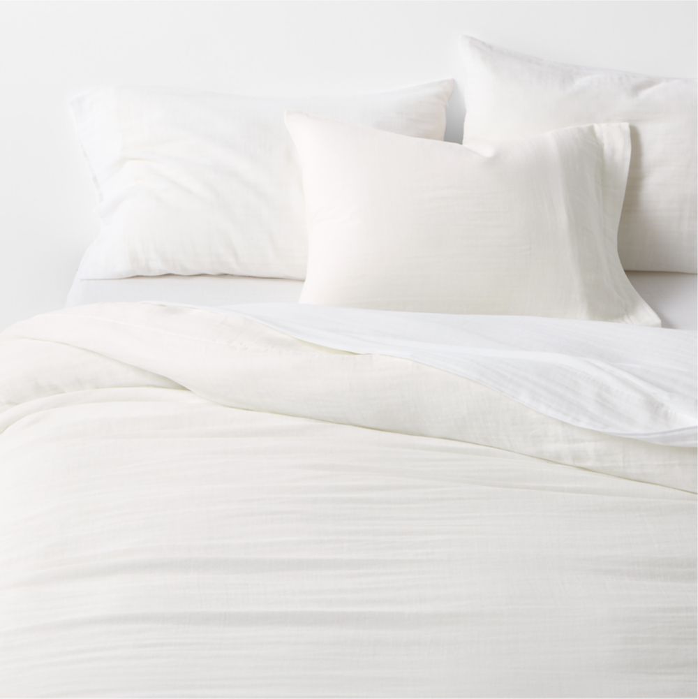 Organic Cotton Gauze Crisp White Duvet Cover