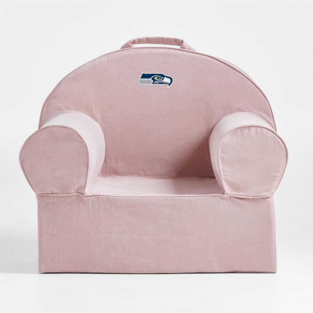 NFL Seattle Seahawks Large Lilac Mauve Organic Cotton Kids Lounge Nod Chair