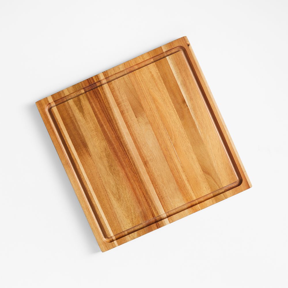 Crate & Barrel Acacia Edge-Grain Cutting Board