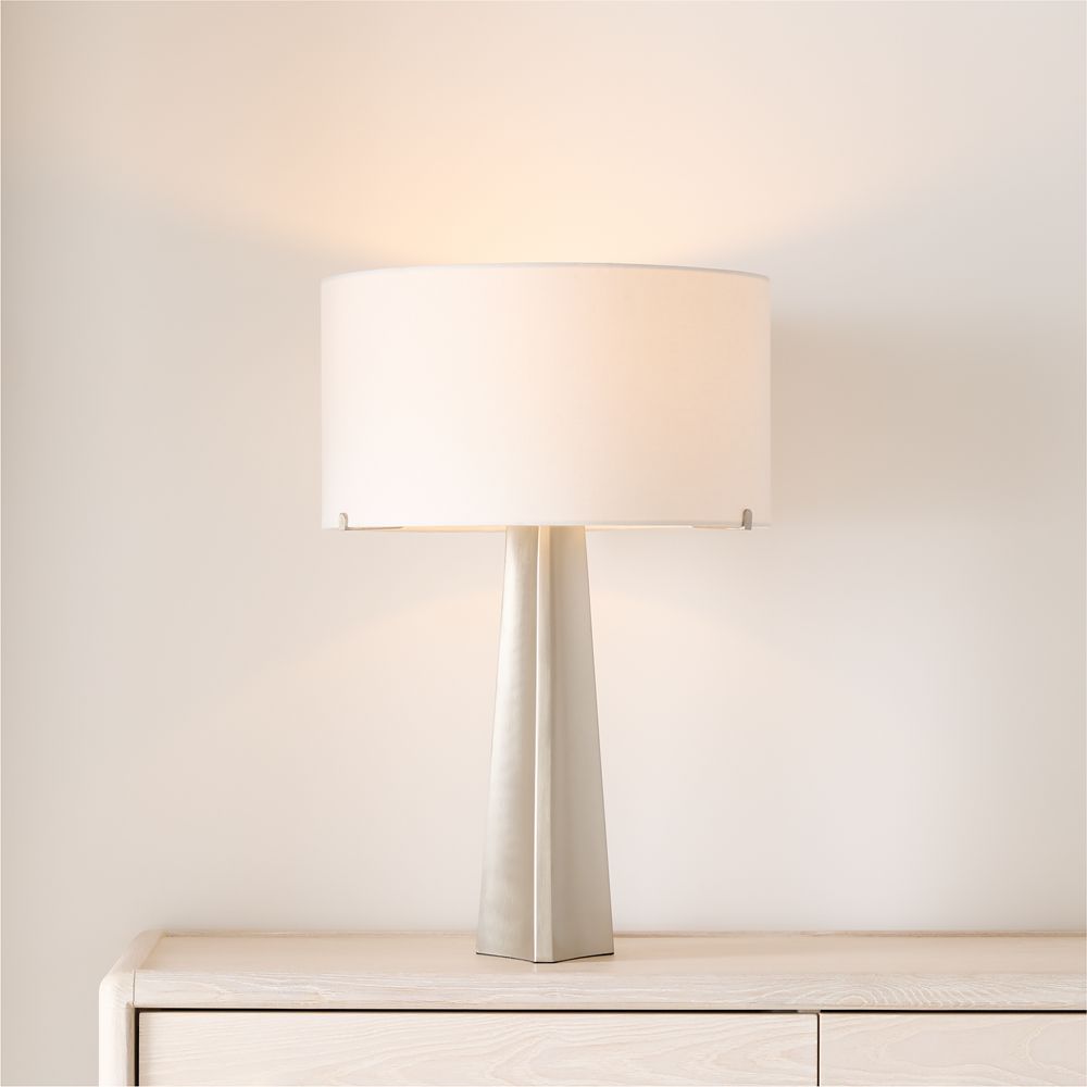 Isla Pewter Triangle Table Lamp 24"