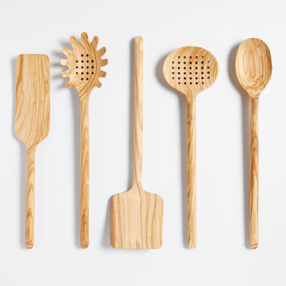 Crate & Barrel Olivewood Utensils
