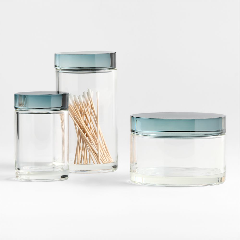 Astoria Clear Glass Bathroom Canisters- Image 2