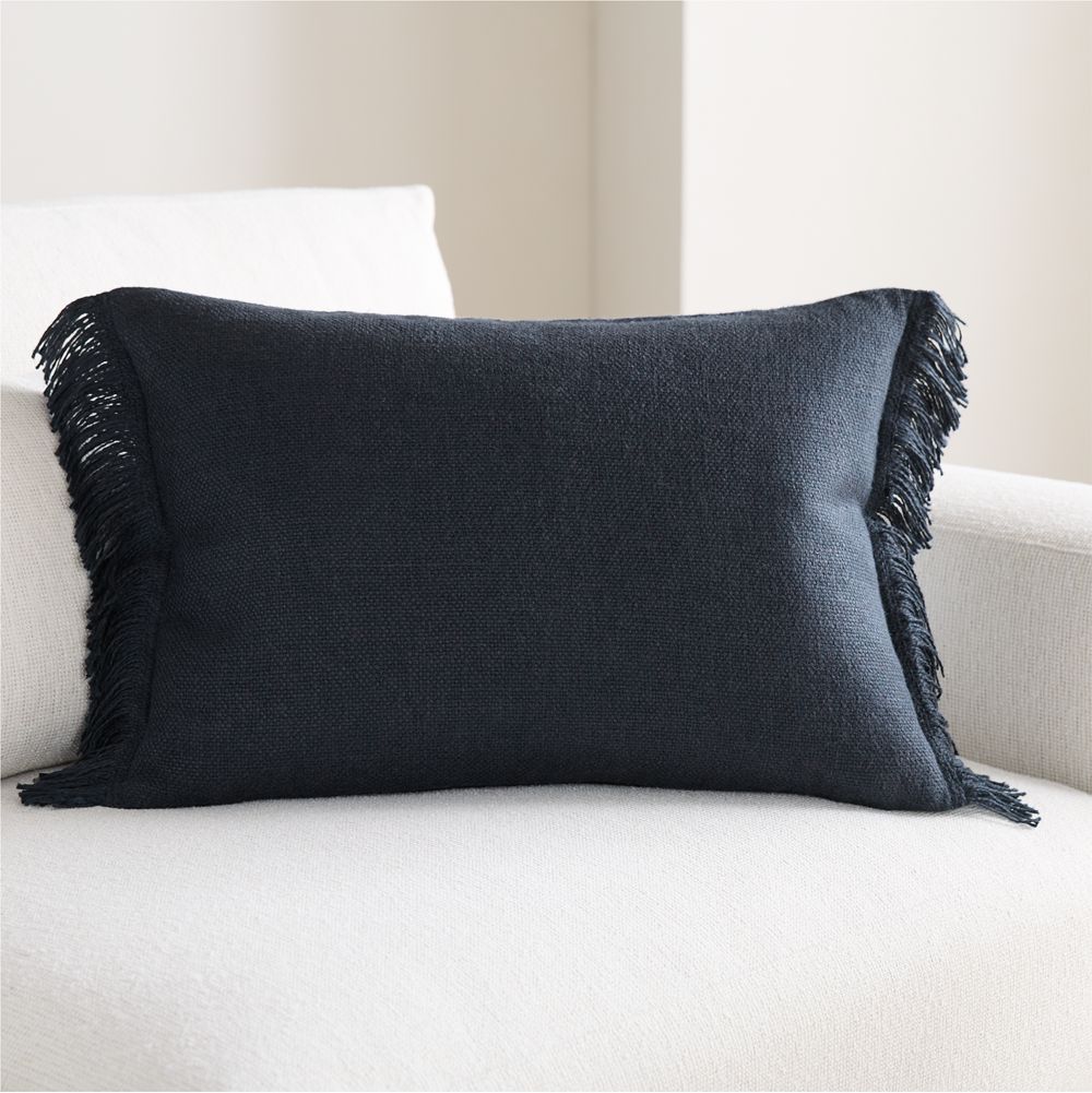Casual Textured Fringe Throw Pillows