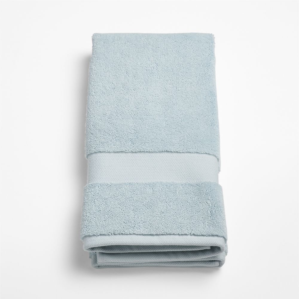 Classic Organic Turkish Cotton Pale Blue Hand Towel