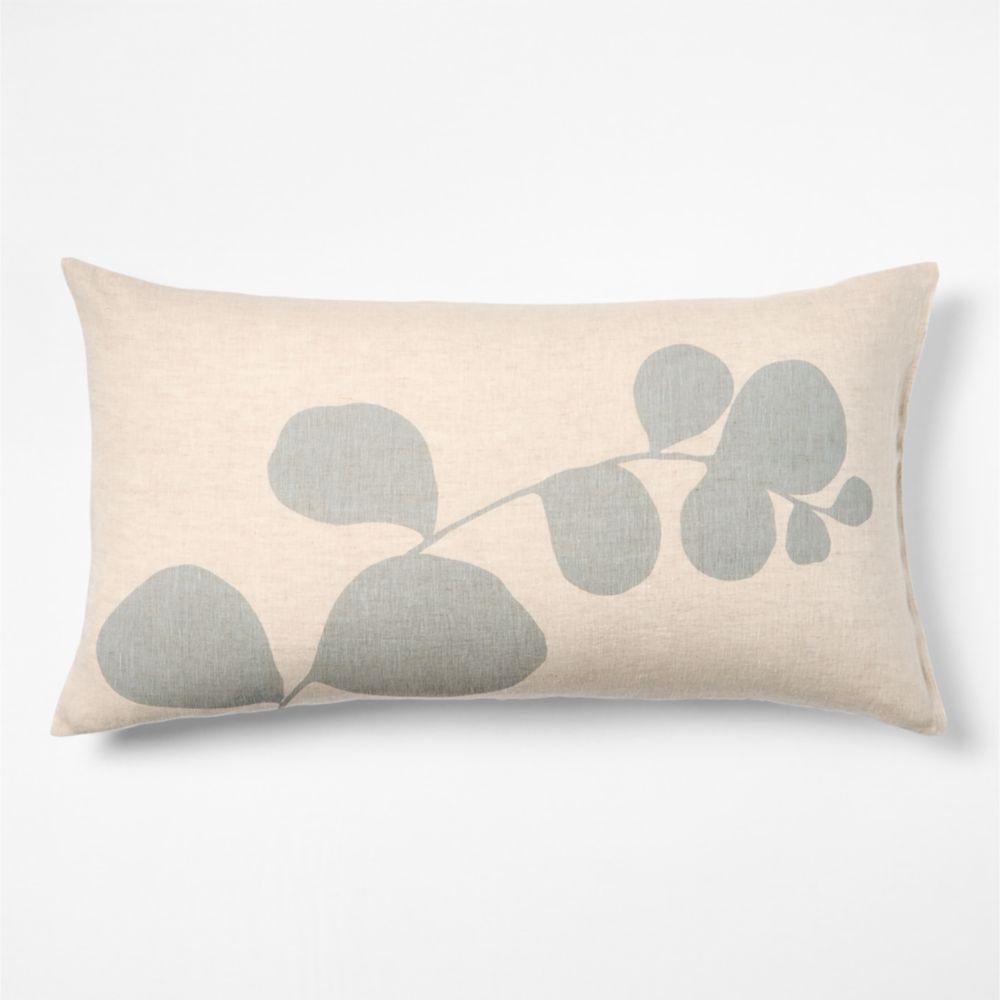 Aire Natural European Linen Mist Blue Botanical Bed Pillow Sham
