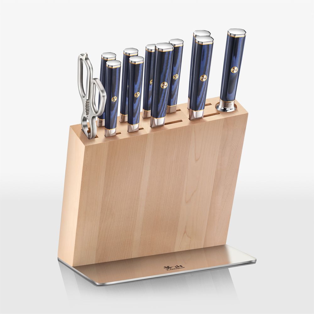Cangshan Kita Blue 12-Piece HUA Knife Block Set