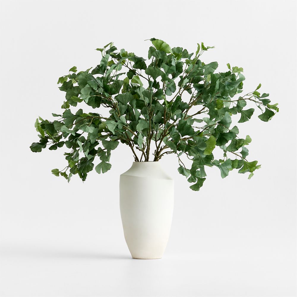 Faux Green Ginkgo Branch 51"